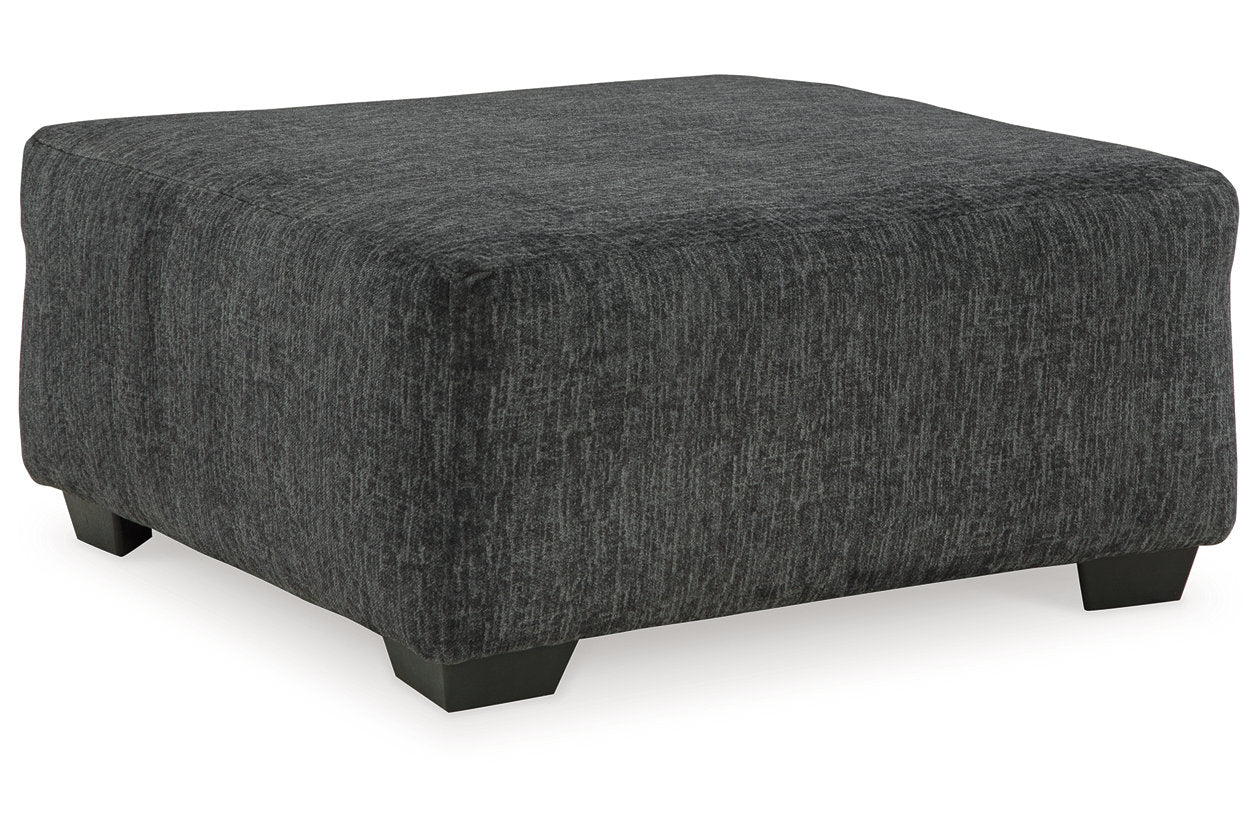 Biddeford Shadow Oversized Swivel Chair and Ottoman -  Ashley - Luna Furniture