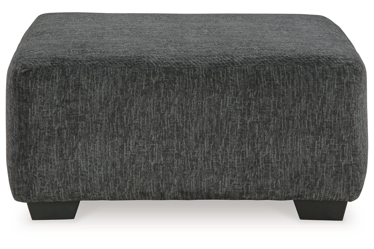 Biddeford Shadow Oversized Swivel Chair and Ottoman -  Ashley - Luna Furniture