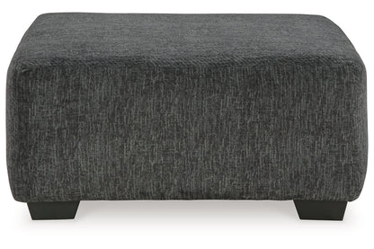 Biddeford Shadow Oversized Swivel Chair and Ottoman -  Ashley - Luna Furniture