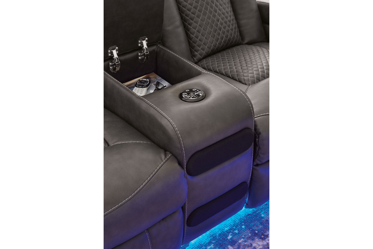Fyne-Dyme Shadow Power Reclining Living Room Set -  Ashley - Luna Furniture