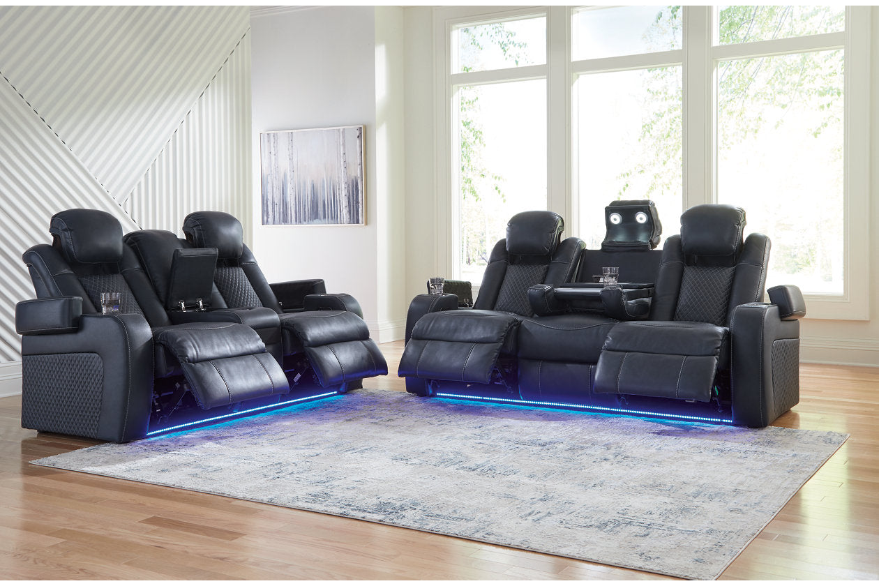 Fyne-Dyme Sapphire Power Reclining Living Room Set -  Ashley - Luna Furniture