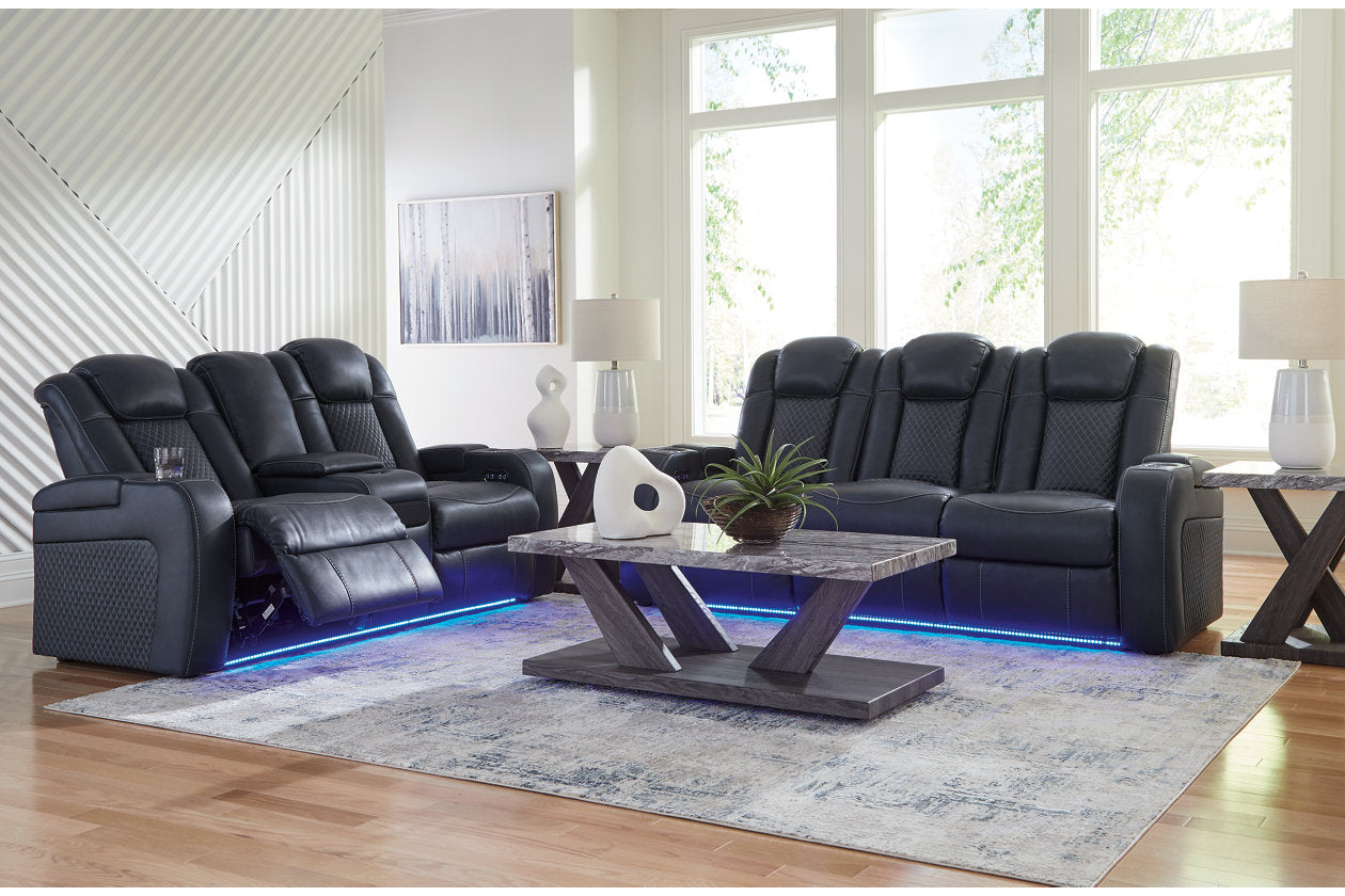 Fyne-Dyme Sapphire Power Reclining Living Room Set -  Ashley - Luna Furniture