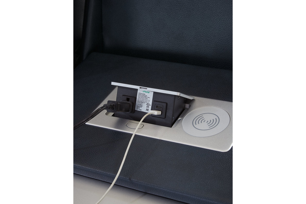 Fyne-Dyme Sapphire Power Reclining Living Room Set -  Ashley - Luna Furniture