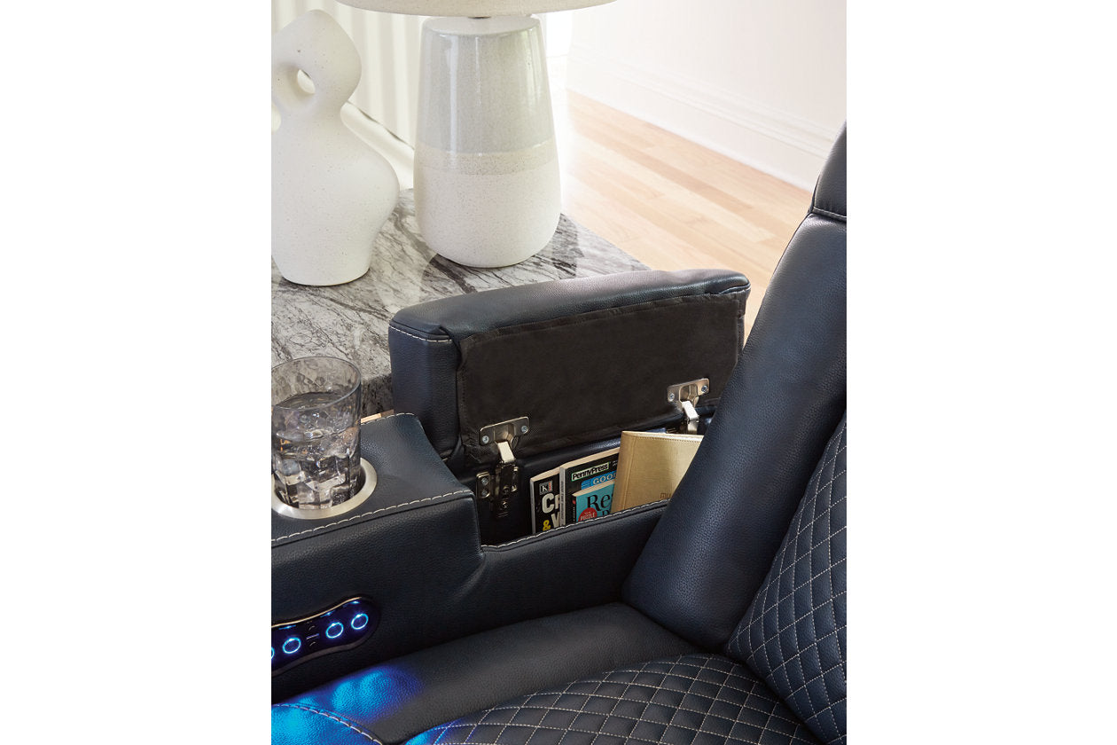 Fyne-Dyme Sapphire Power Reclining Living Room Set -  Ashley - Luna Furniture