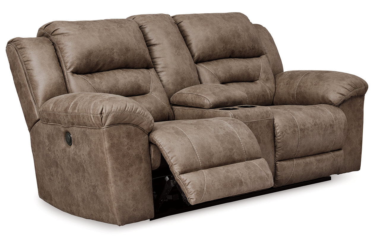 Stoneland Fossil Power Reclining Sofa and Loveseat -  Ashley - Luna Furniture