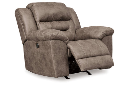 Stoneland Fossil Reclining Loveseat and Power Recliner -  Ashley - Luna Furniture