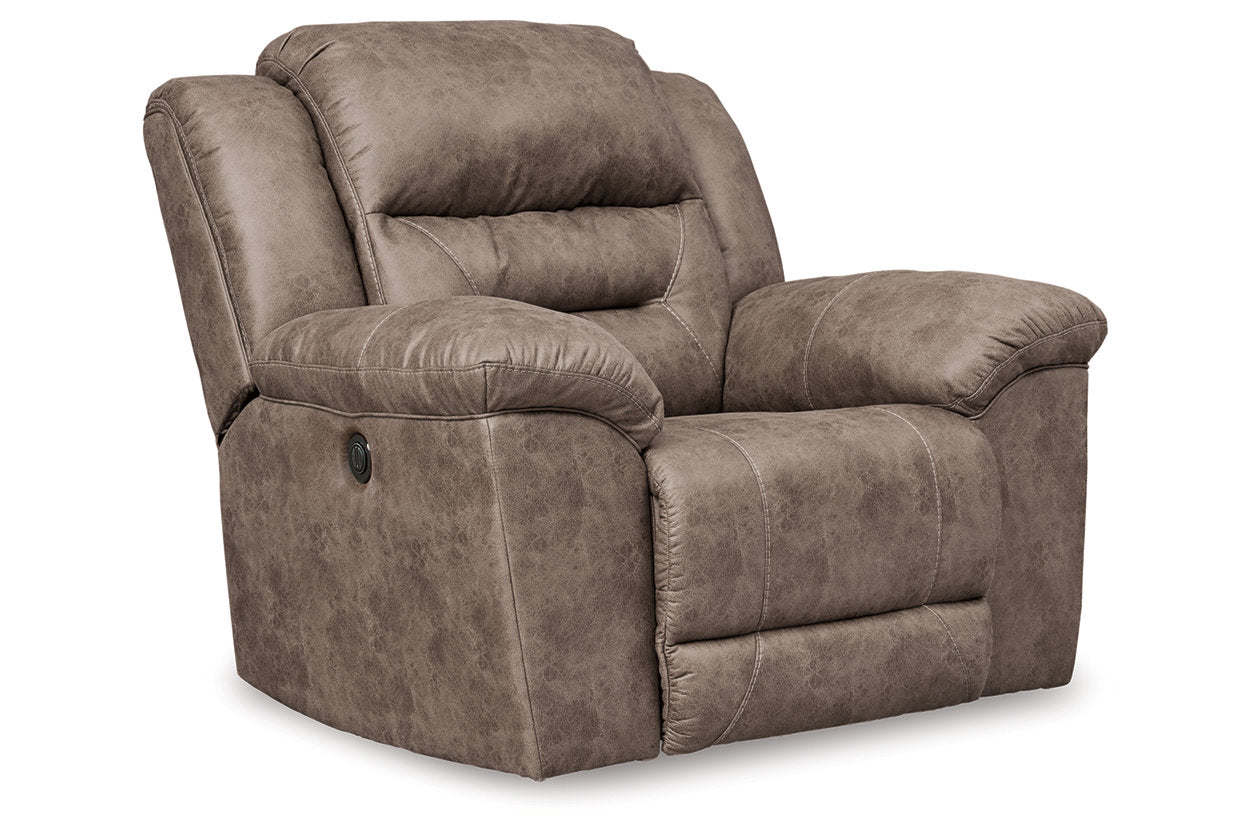 Stoneland Fossil Reclining Loveseat and Power Recliner -  Ashley - Luna Furniture