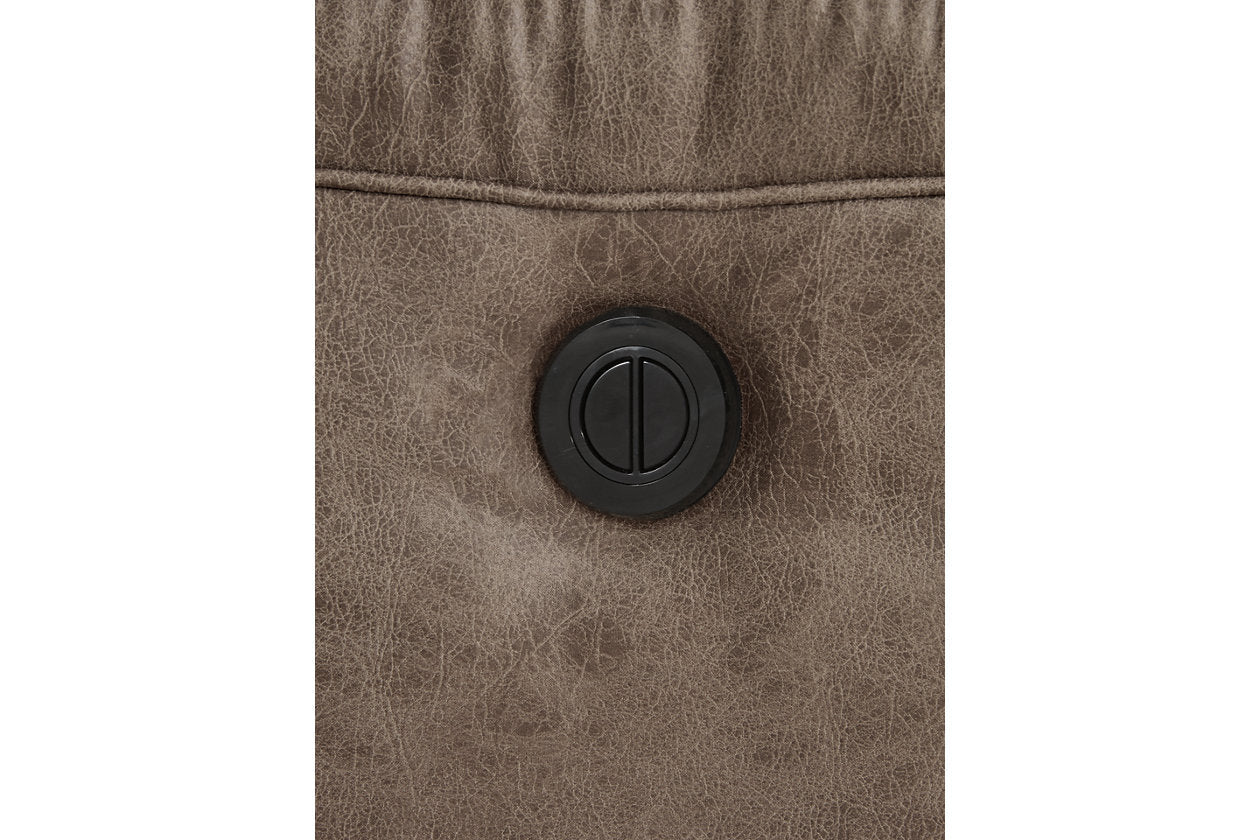 Stoneland Fossil Reclining Loveseat and Power Recliner -  Ashley - Luna Furniture