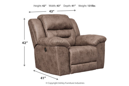 Stoneland Fossil Reclining Loveseat and Power Recliner -  Ashley - Luna Furniture