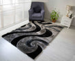 3D Shaggy GRAY-BLACK Area Rug - 3D444 - 3D444-GRY-BLC-57 - Bien Home Furniture & Electronics