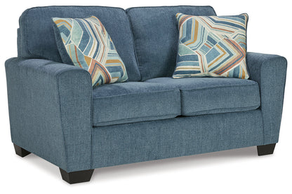 Cashton Blue Sofa, Loveseat, Chair and Ottoman -  Ashley - Luna Furniture