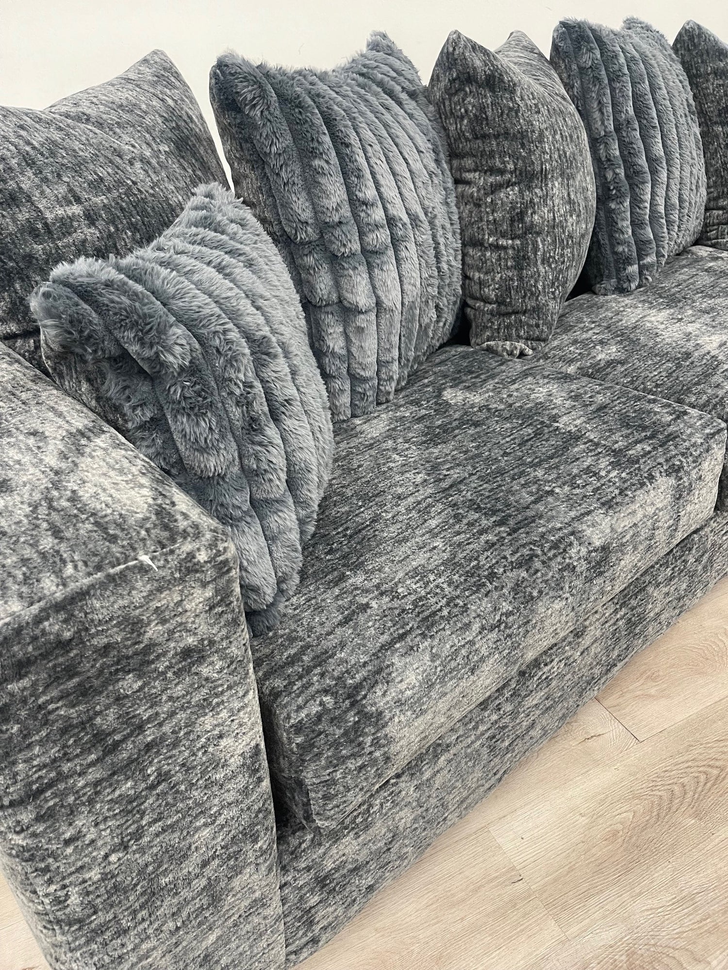 410 - Sofa and Loveseat Set (Charcoal) - 410-2PC-Charcoal