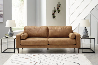 Telora Caramel Sofa, Loveseat, Chair and Ottoman -  Ashley - Luna Furniture