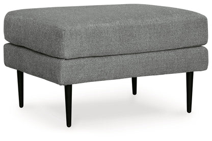 Hazela Charcoal Chair and Ottoman -  Ashley - Luna Furniture