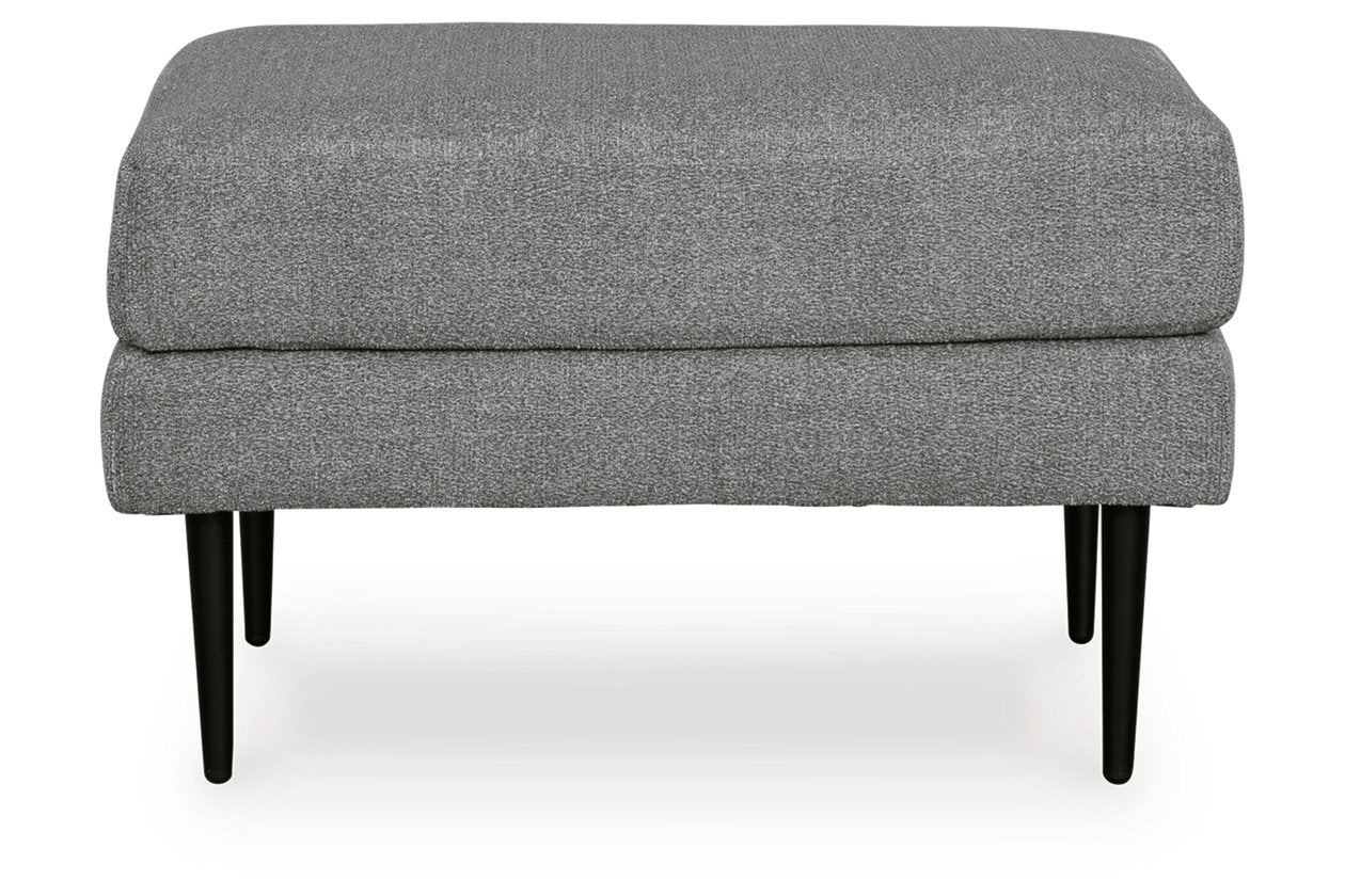 Hazela Charcoal Chair and Ottoman -  Ashley - Luna Furniture