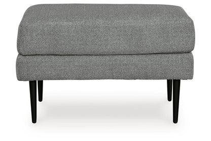 Hazela Charcoal Chair and Ottoman -  Ashley - Luna Furniture