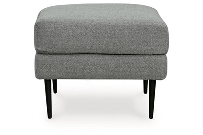 Hazela Charcoal Chair and Ottoman -  Ashley - Luna Furniture