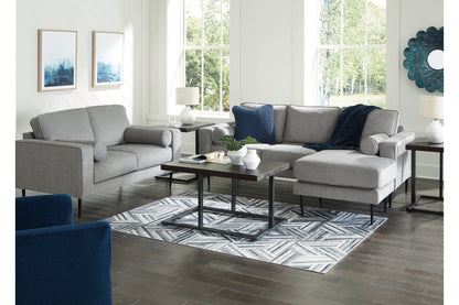 Hazela Charcoal Sofa Chaise and Loveseat -  Ashley - Luna Furniture