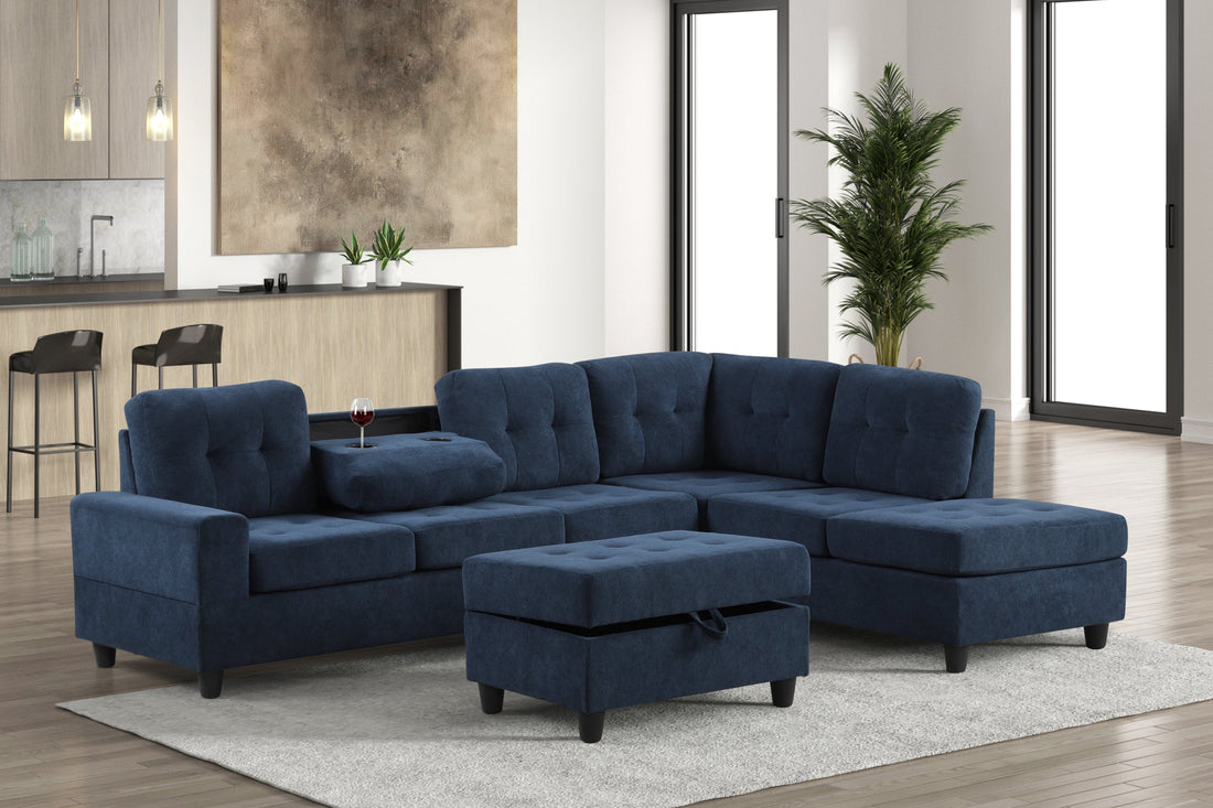 44Heights Reversible Sectional + Ottoman - 44Heights