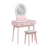 4565PK Vanity Dresser with Mirror and Stool - 4565PK