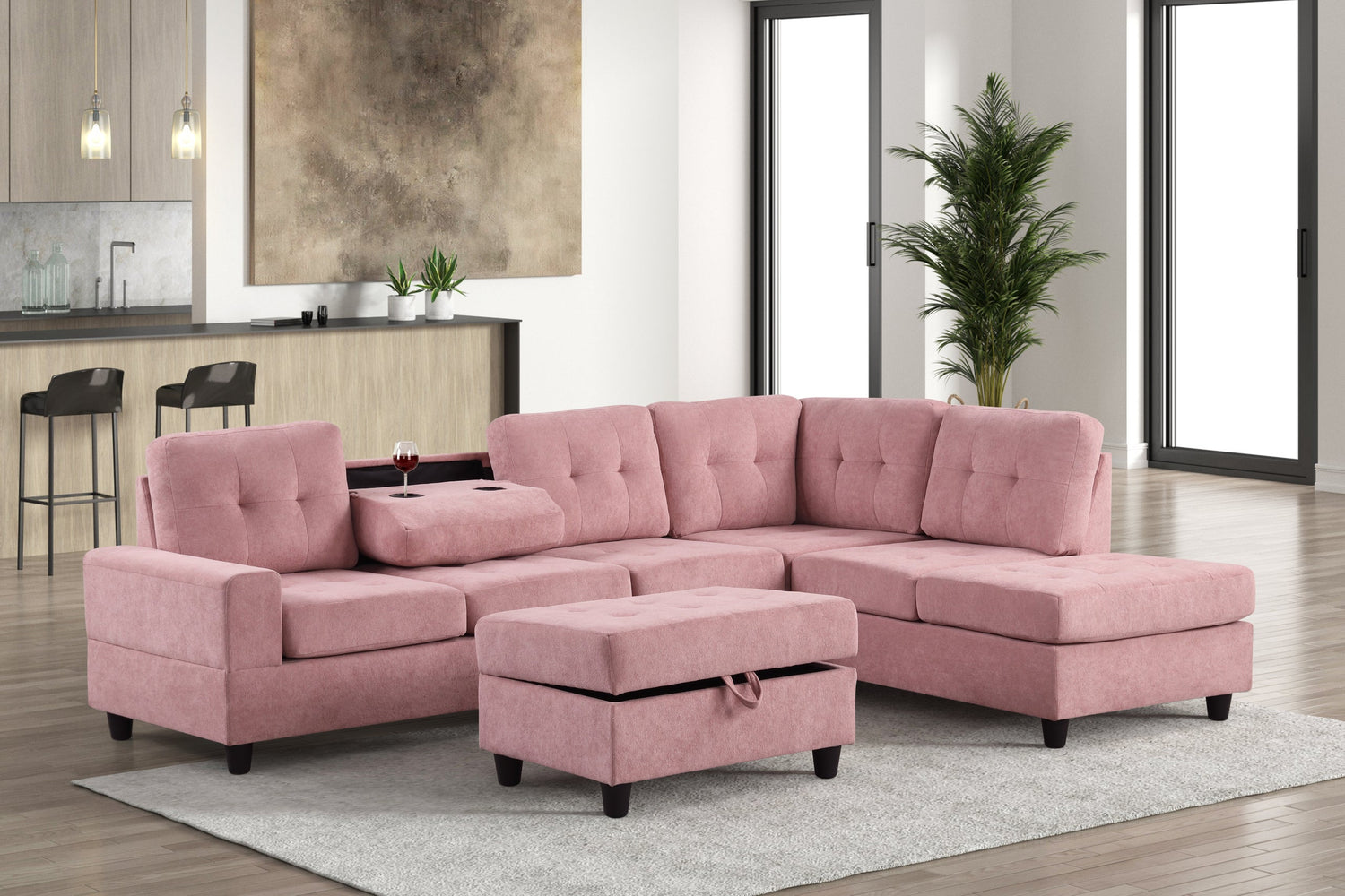 46Heights Reversible Sectional + Ottoman - 46Heights