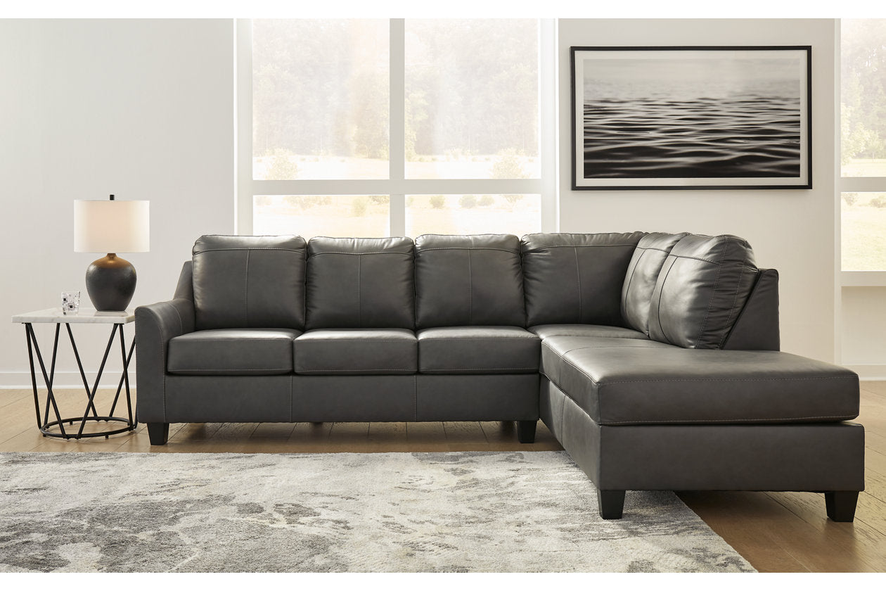 Valderno Fog 2-Piece Sectional with Chaise -  Ashley - Luna Furniture