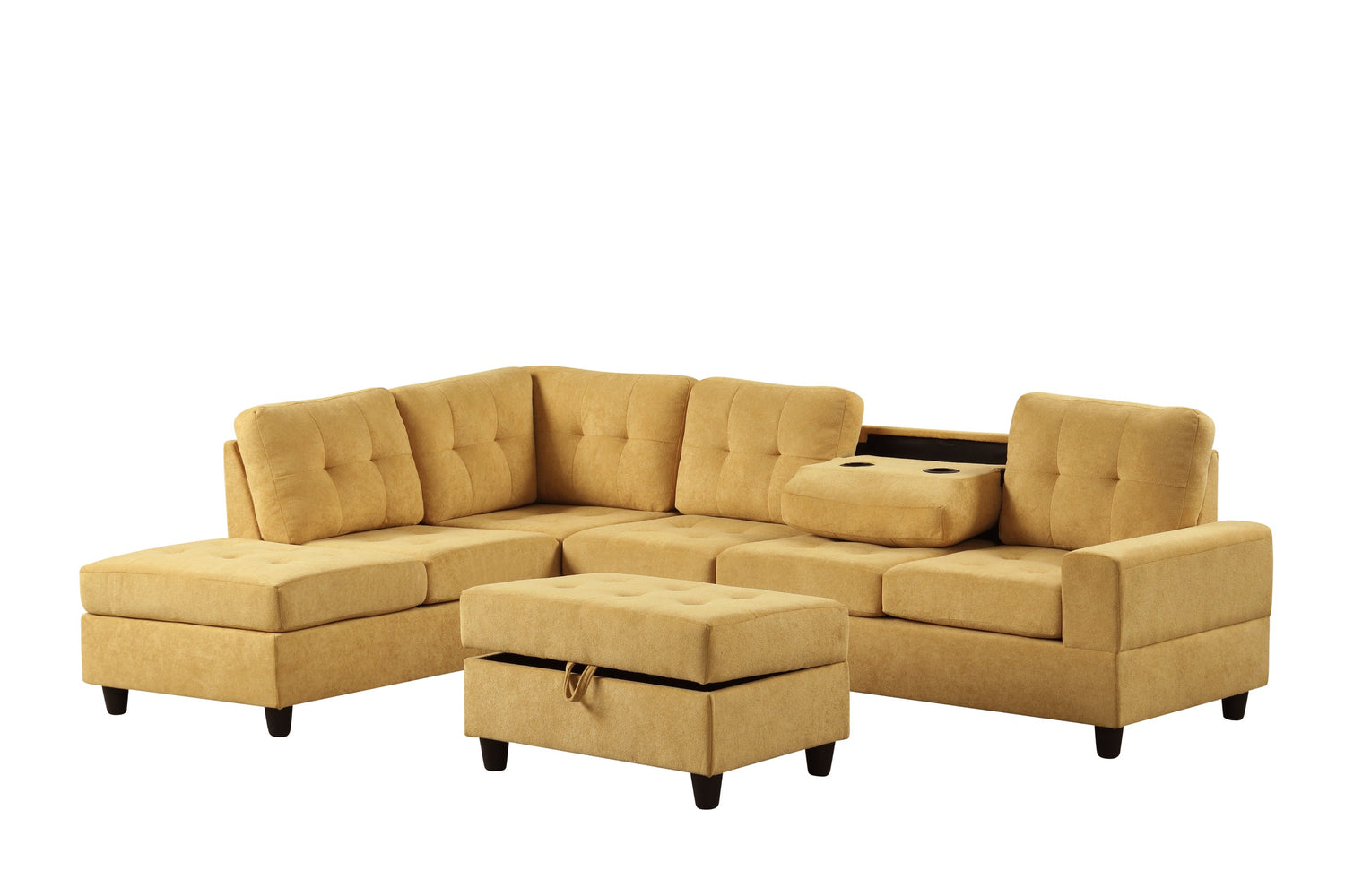 47Heights Reversible Sectional + Ottoman - 47Heights