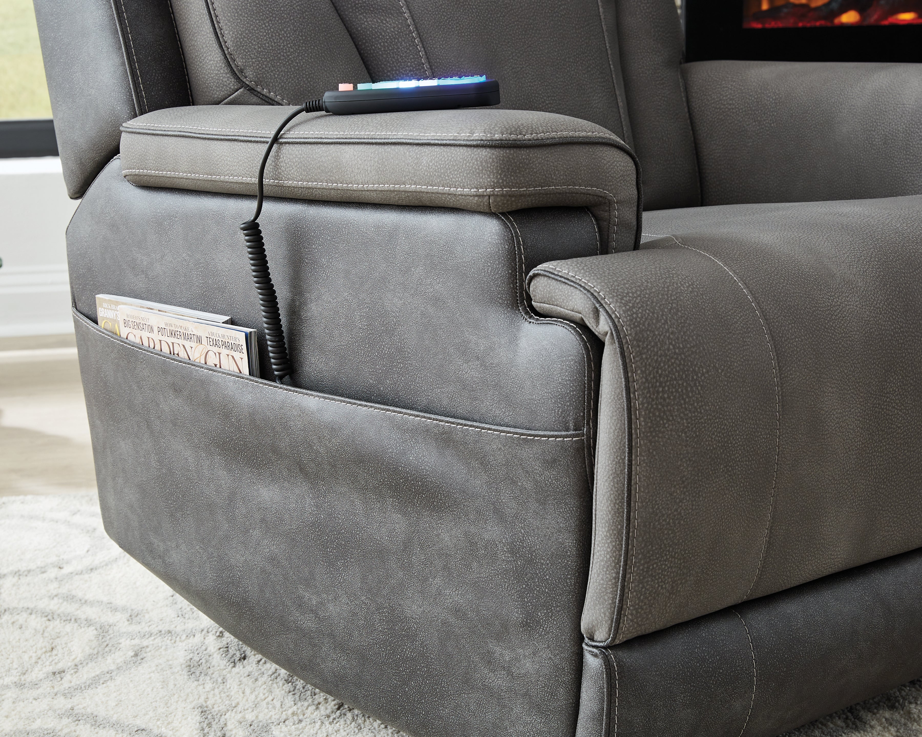 4Z-Peaceful Pause Slate Power Lift Recliner - PC1210412
