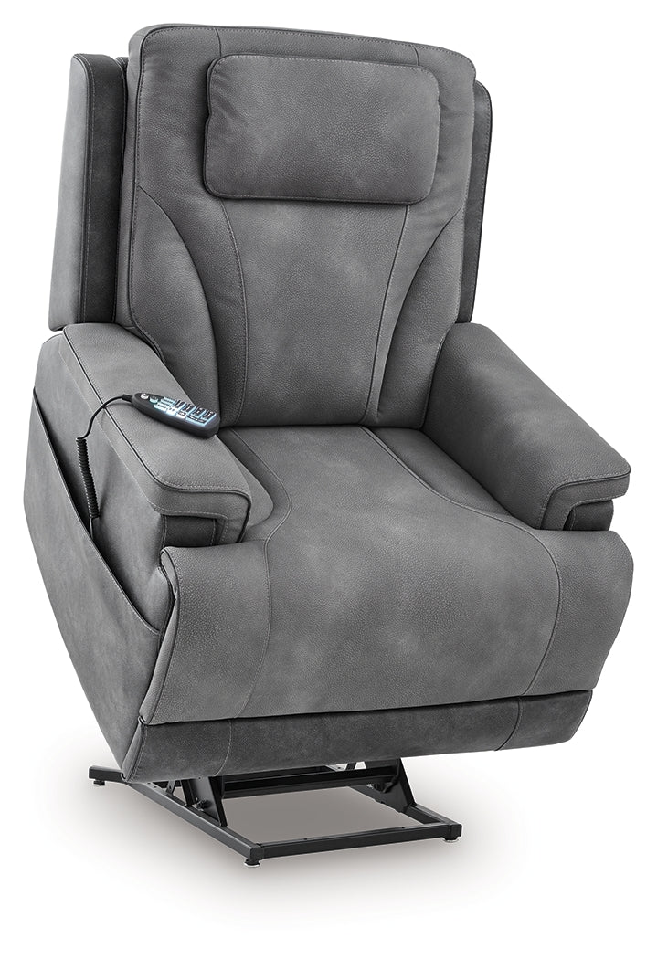4Z-Peaceful Pause Slate Power Lift Recliner - PC1210412