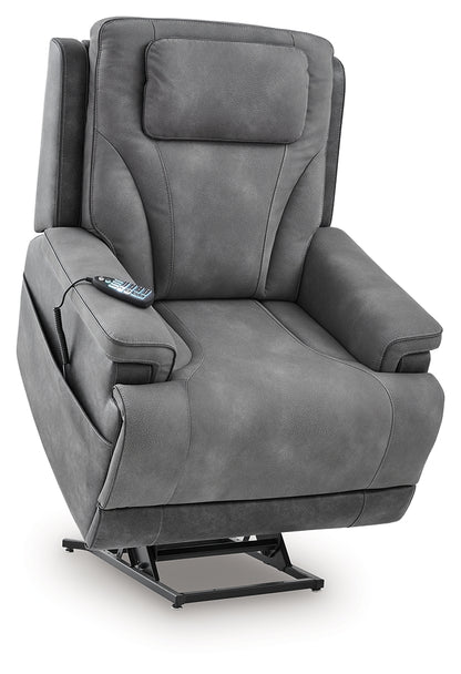4Z-Peaceful Pause Slate Power Lift Recliner - PC1210412