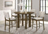 Ottowa Brown 5-piece Round Wood Counter Height Dining Room Set from Coaster - Luna Furniture