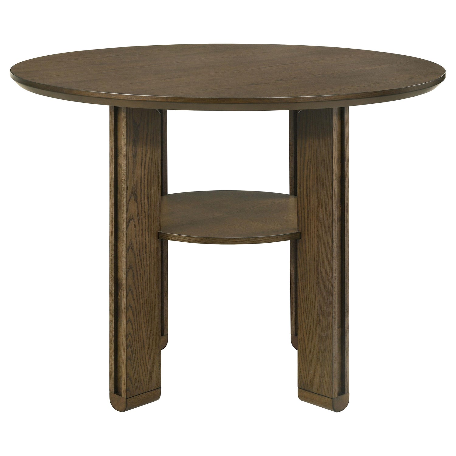 5-piece Round Wood Counter Height Dining Room Set Brown - 193668-S5
