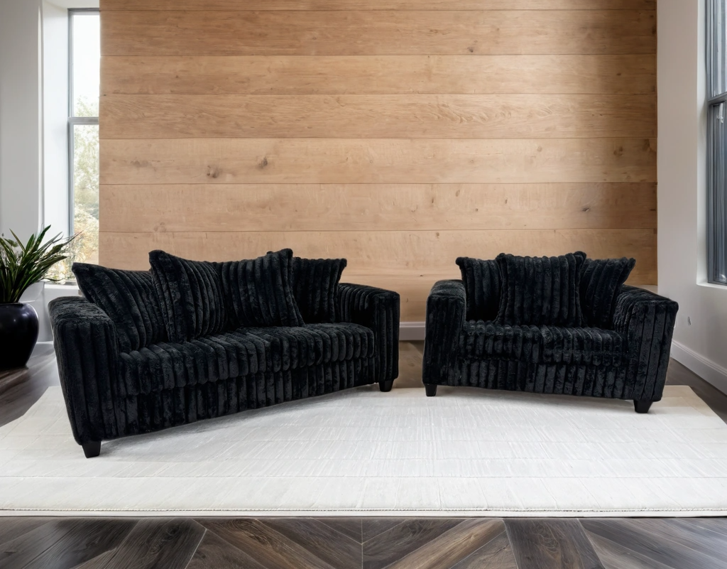 510 Black - Sofa &amp; Loveseat Set - 510-BLACK 2PC