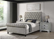 Kate Gray Upholstery King Bed from Crown Mark - Luna Furniture