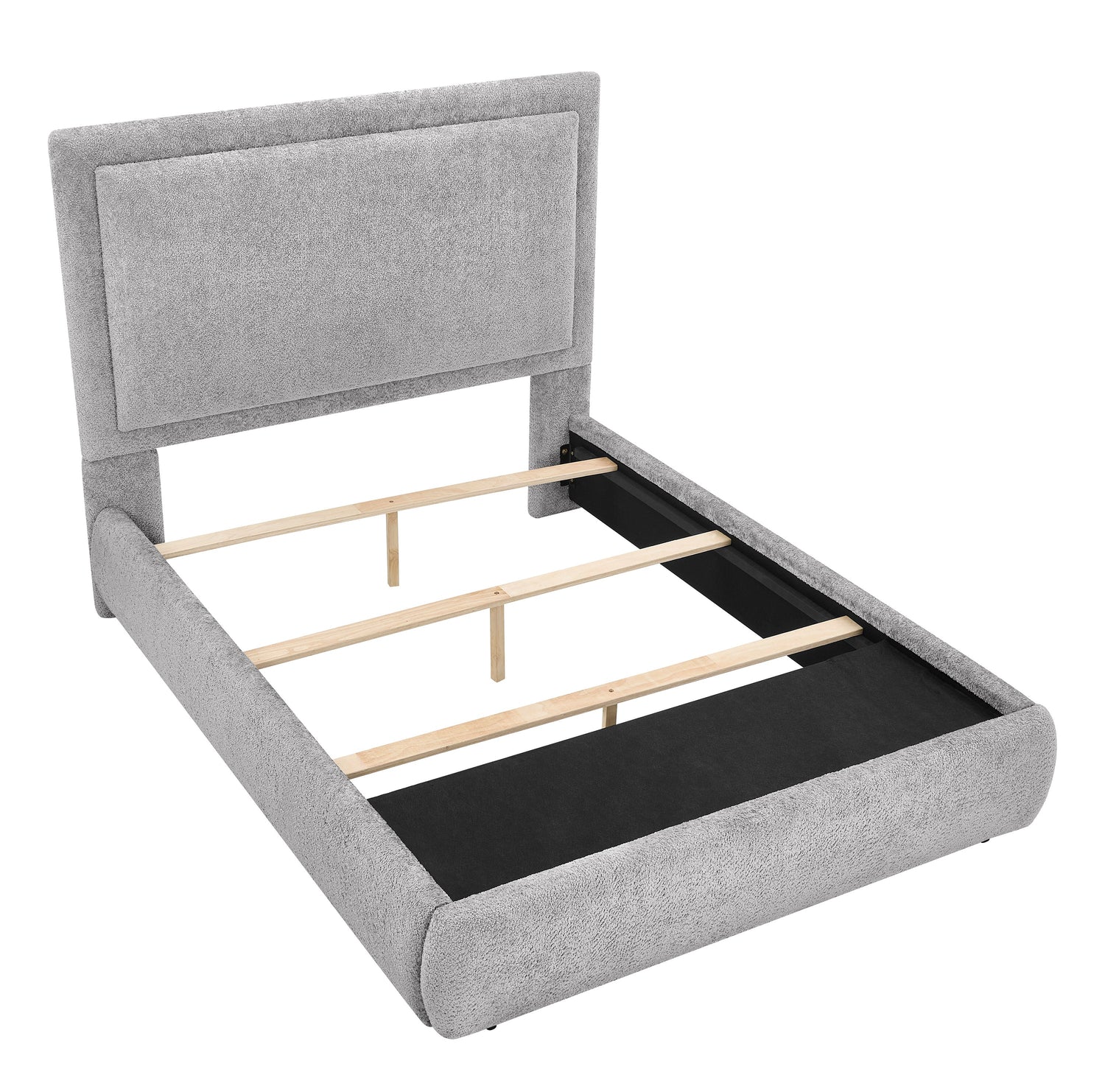 Reverie Pewter Queen Bed with Drawer from Crown Mark - Luna Furniture