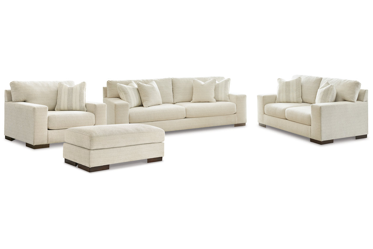 Maggie Birch Sofa, Loveseat, Chair and Ottoman -  Ashley - Luna Furniture