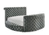 Voltare Gray Queen Upholstered Fireplace Bed with TV Lift from Crown Mark - Luna Furniture