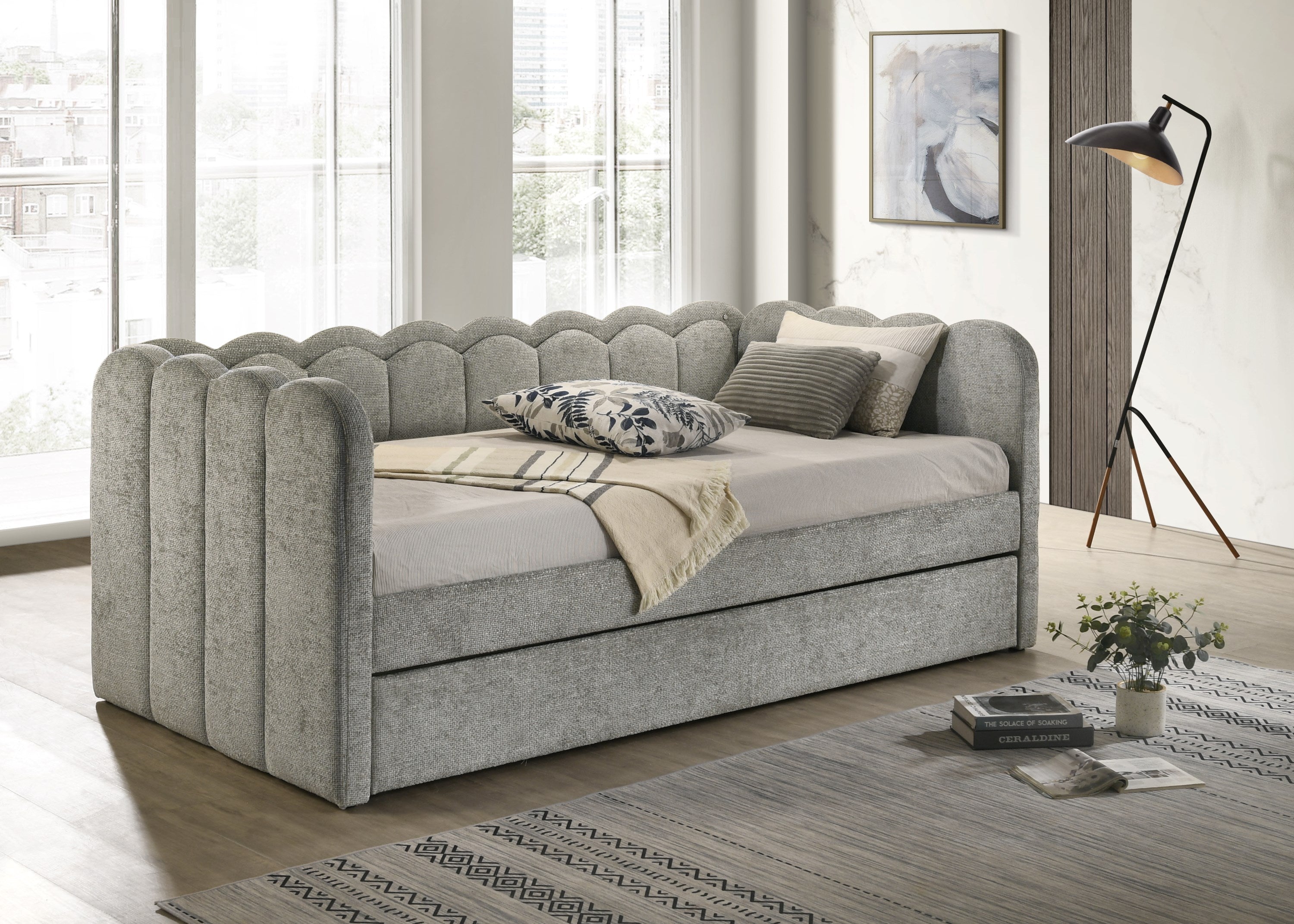 Melody Light Gray Daybed from Crown Mark - Luna Furniture