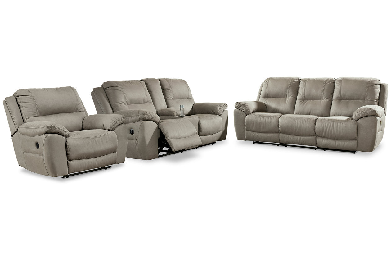 Next-Gen Gaucho Putty Power Reclining Sofa and Loveseat -  Ashley - Luna Furniture