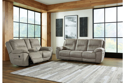 Next-Gen Gaucho Putty Power Reclining Sofa and Loveseat -  Ashley - Luna Furniture