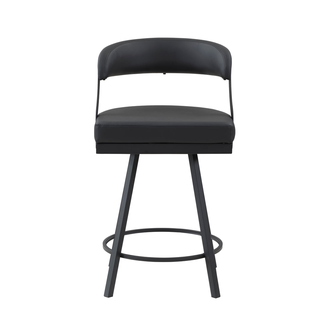 5565-24BK Swivel Counter Height Chair, Set of 2 - 5565-24BK