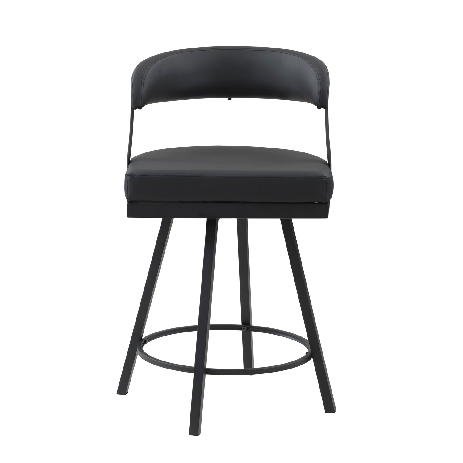 5565-24BK Swivel Counter Height Chair, Set of 2 - 5565-24BK
