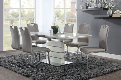 Glissand Chrome Metal/Gray Dining Set from Homelegance - Luna Furniture
