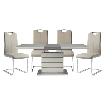 Glissand Chrome Metal/Gray Dining Set from Homelegance - Luna Furniture