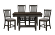 5627NBK-36*5 COUNTER HEIGHT 5PC SET: TB, 4CHAIRS - 5627NBK-36*5