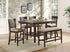 Balin Dark Brown Slat Back Counter Height Set from Homelegance - Luna Furniture