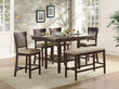 Balin Dark Brown Slat Back Counter Height Set from Homelegance - Luna Furniture