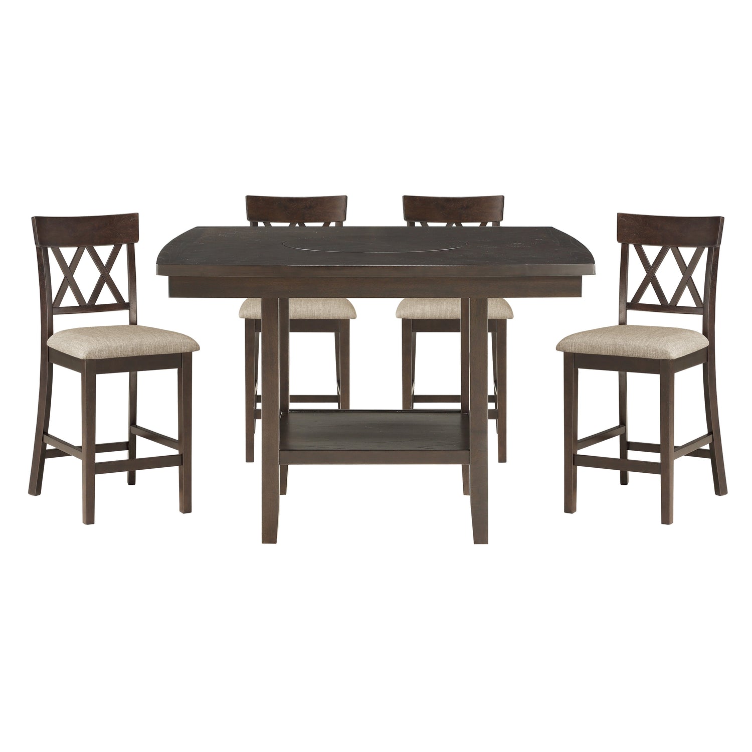 Balin Dark Brown Counter Height Set from Homelegance - Luna Furniture