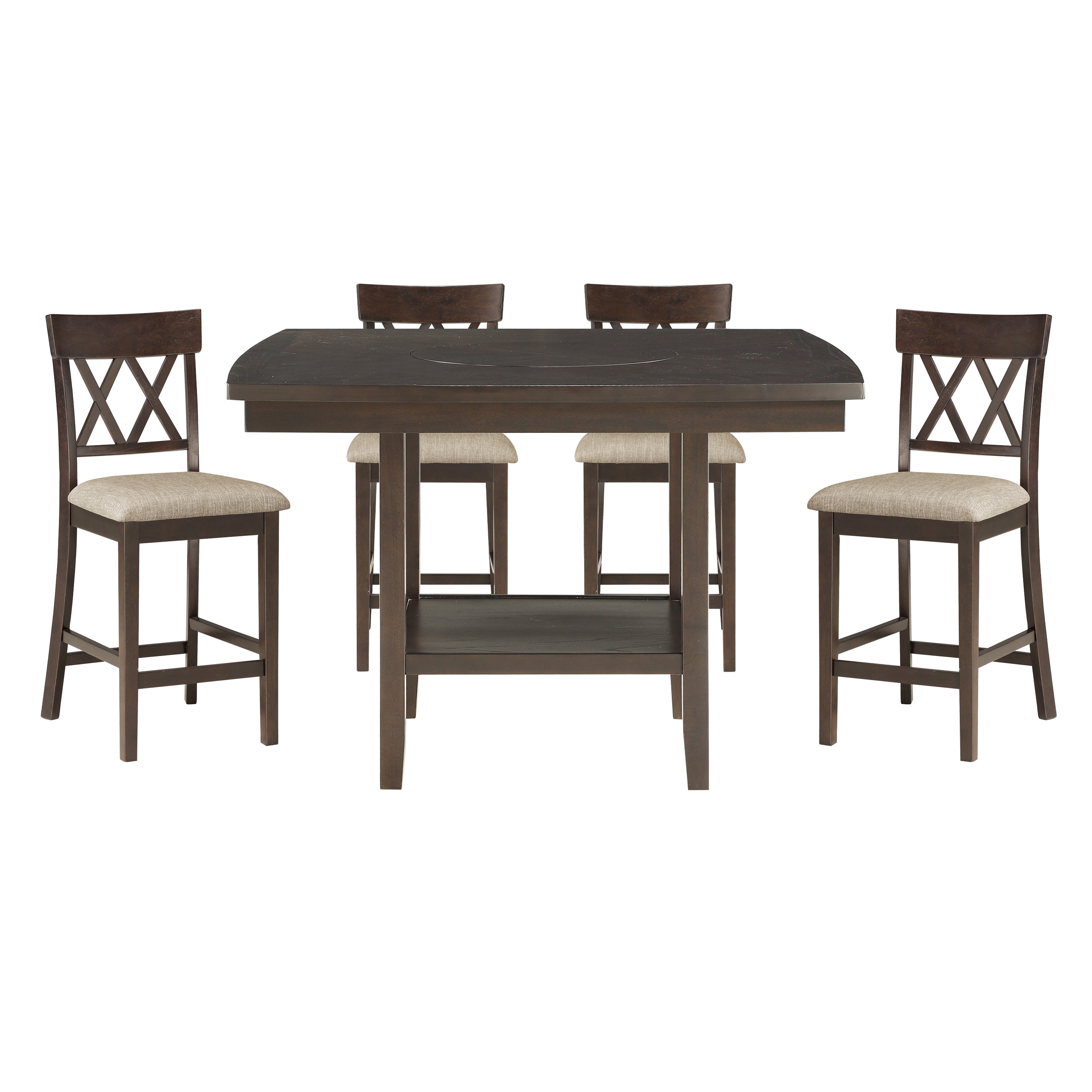 Balin Dark Brown Counter Height Set from Homelegance - Luna Furniture