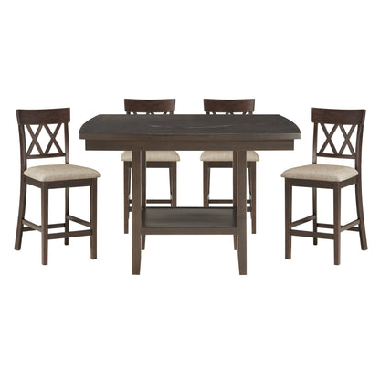 Balin Dark Brown Counter Height Set from Homelegance - Luna Furniture